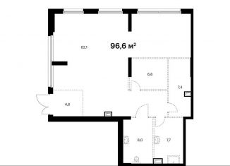 Продам помещение свободного назначения, 96.6 м2, Котельники, микрорайон Ковровый, 11