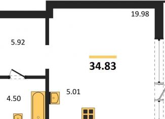 Продаю квартиру студию, 34.8 м2, Новосибирск, Калининский район, улица Краузе, 31