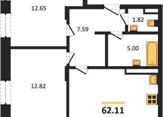 Продается 2-ком. квартира, 62.1 м2, Воронеж, Коминтерновский район, Электросигнальная улица, 9Ак2