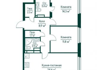 Продажа 2-ком. квартиры, 71.7 м2, Самарская область