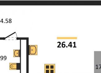 Квартира на продажу студия, 26.4 м2, Воронеж, набережная Чуева, 7