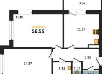 2-ком. квартира на продажу, 56.6 м2, Воронеж, Коминтерновский район, Покровская улица, 19