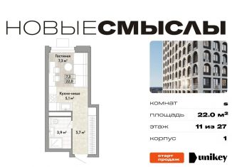 Продается квартира студия, 22 м2, Москва, посёлок Коммунарка, 1