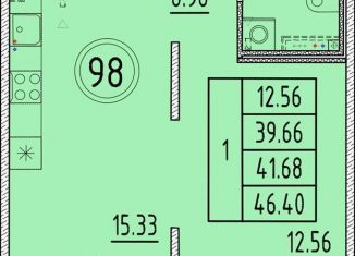 Продам 1-комнатную квартиру, 39.7 м2, Санкт-Петербург