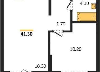 Продам 1-комнатную квартиру, 41.1 м2, рабочий посёлок Краснообск