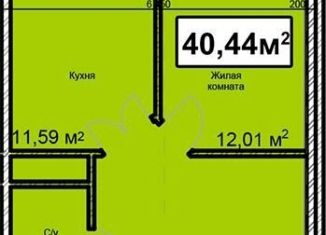 Продаю однокомнатную квартиру, 40.4 м2, Ставропольский край