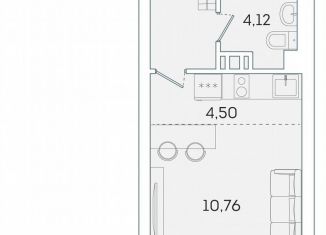 Продается квартира студия, 23.1 м2, Мурино, Графская улица, 6к1