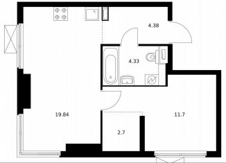 Продажа 1-ком. квартиры, 41.8 м2, Москва, метро Мичуринский проспект