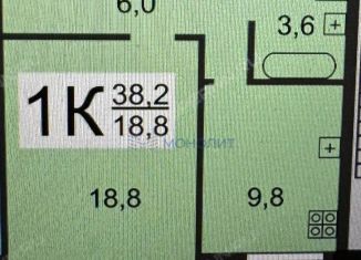 1-комнатная квартира на продажу, 38.2 м2, Нижний Новгород, улица Октябрьской Революции, 65, Ленинский район