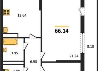 Продам двухкомнатную квартиру, 66.1 м2, Воронеж, Московский проспект, 132, Центральный район