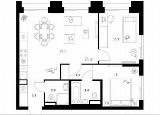 Продаю 2-комнатную квартиру, 58 м2, Москва, метро Мичуринский проспект