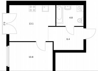 Продам 1-комнатную квартиру, 35.3 м2, Москва, жилой комплекс Барклая 6, к8, станция Фили