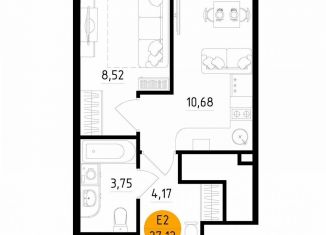 Продам 1-комнатную квартиру, 27.1 м2, Рязань, улица Земнухова, 2