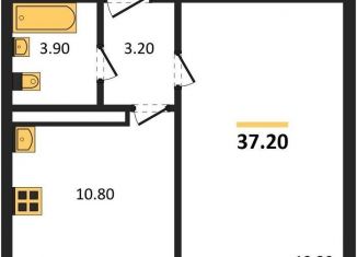 1-ком. квартира на продажу, 37.2 м2, Воронеж, улица Шидловского, 28, Левобережный район