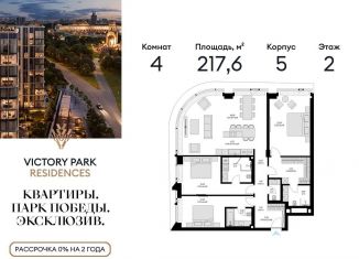 Продажа 4-комнатной квартиры, 217.6 м2, Москва, метро Минская, жилой комплекс Виктори Парк Резиденсез, 3к5