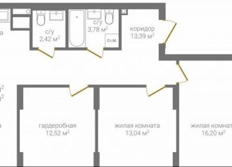 Продажа трехкомнатной квартиры, 99.3 м2, Нижний Новгород, ЖК КМ Тимирязевский, 2-я Оранжерейная улица, 4