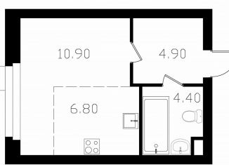 Продам квартиру студию, 27 м2, Мытищи, жилой комплекс Новое Медведково, к39