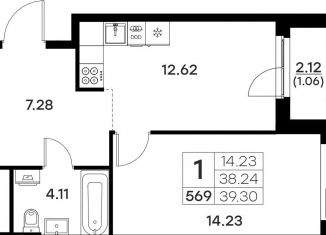 Продажа 1-комнатной квартиры, 39.3 м2, Владимирская область, Тракторная улица, 43