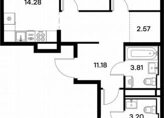 Продажа трехкомнатной квартиры, 73.1 м2, Владимир, Тракторная улица, 43, Октябрьский район