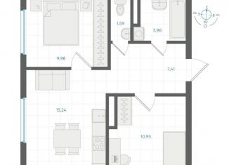 Продается 2-ком. квартира, 49.1 м2, Екатеринбург, Ленинский район