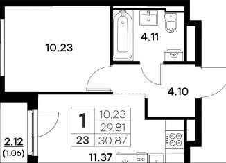 Продажа 1-ком. квартиры, 30.9 м2, Владимир, Тракторная улица, 43