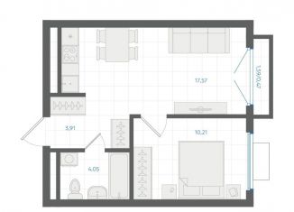 Продажа 1-ком. квартиры, 36.2 м2, Екатеринбург, Ленинский район