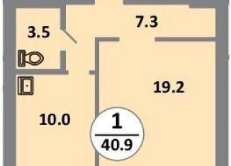 Продается однокомнатная квартира, 40.9 м2, Красноярск, Советский район, Соколовская улица, 54