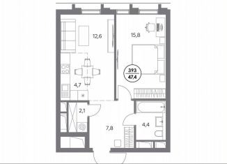 Продаю 1-комнатную квартиру, 47.4 м2, Москва, метро Бауманская