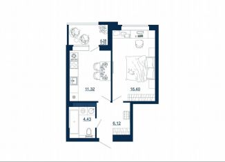 Продается 1-комнатная квартира, 40.5 м2, Воронеж, Московский проспект, 66, Коминтерновский район