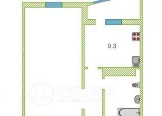 Продаю 1-ком. квартиру, 43.5 м2, Тюменская область, улица Ивана Словцова, 15