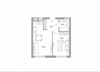 Продается 1-комнатная квартира, 38.5 м2, Астрахань, Ленинский район