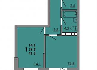 Продается однокомнатная квартира, 41.3 м2, Ростов-на-Дону