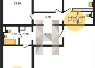 Продается трехкомнатная квартира, 87.9 м2, Воронеж, улица Шишкова, 140Б/16