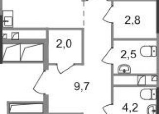 Трехкомнатная квартира на продажу, 81.4 м2, Московский, ЖК Первый Московский