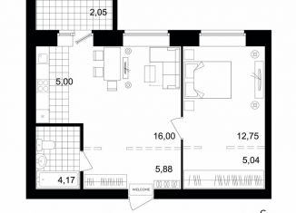 Продаю 1-ком. квартиру, 48.9 м2, Берёзовский, Гвардейская улица, 3А