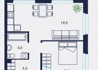 Продам однокомнатную квартиру, 40.3 м2, Тюмень, Центральный округ, улица Мелиораторов, 6А