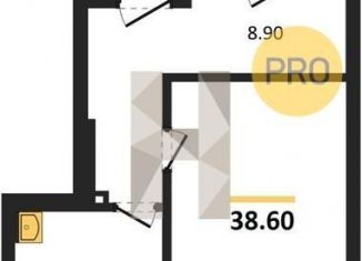 Продается однокомнатная квартира, 38.6 м2, Новосибирская область, улица Столетова, 9