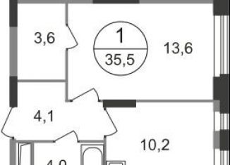 Продажа 1-комнатной квартиры, 35.5 м2, Московский, ЖК Первый Московский, 9-я фаза, к2