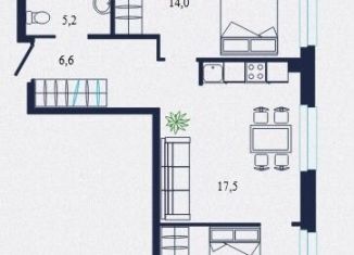 Продажа 2-комнатной квартиры, 54.6 м2, Тюмень, Центральный округ, улица Мелиораторов, 6А