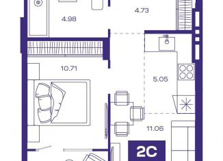 Продам 2-ком. квартиру, 36.5 м2, Новосибирская область