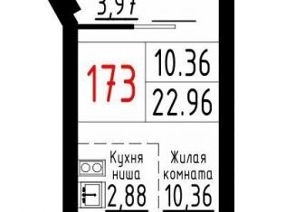 Продаю квартиру студию, 23 м2, Екатеринбург, метро Площадь 1905 года