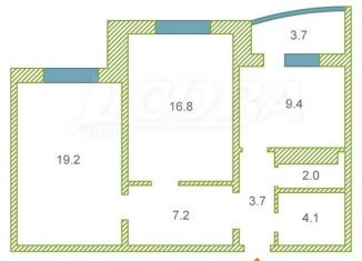 Продаю двухкомнатную квартиру, 62.3 м2, Тюмень, улица Николая Семёнова, 27к2, Восточный округ