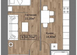 Продается однокомнатная квартира, 50.9 м2, Ярославль, Старая Костромская улица, 4