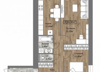 Продается 2-комнатная квартира, 66.1 м2, Ярославль, Старая Костромская улица, 6