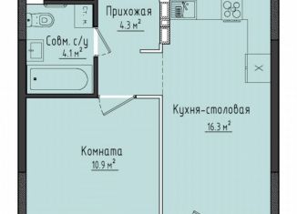 1-ком. квартира на продажу, 35.7 м2, село Первомайский, село Первомайский, 11/80