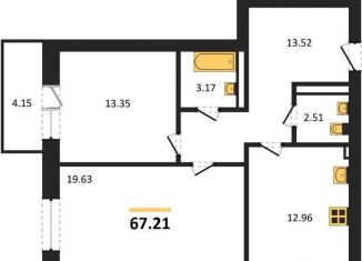 Продаю 2-ком. квартиру, 67.2 м2, село Александровка