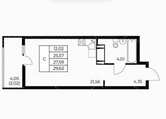 Продам квартиру студию, 29.5 м2, Ростов-на-Дону, ЖК Звезда Столицы, улица Нансена, 103/1/6