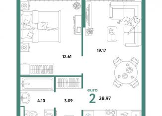 Продается 2-ком. квартира, 39 м2, Тюменская область, улица Новосёлов, 102