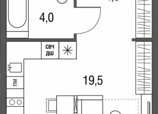 Квартира на продажу студия, 29 м2, Москва, район Метрогородок, Тагильская улица, 2к1