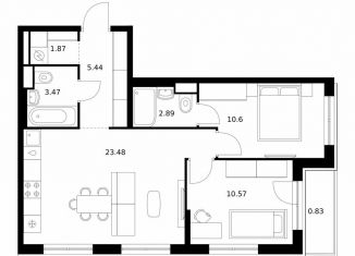 Продается 2-комнатная квартира, 59.2 м2, Улан-Удэ, улица Шмидта, 37А